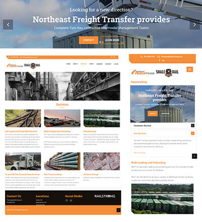 Northeast Freight Transfer website redesign