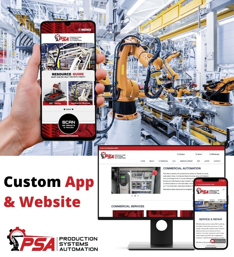 Production Systems Automation custom app and website